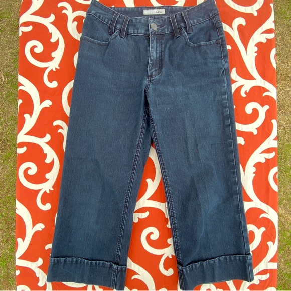 Chico's Denim - Chico’s Jeans Platinum Denim Capri Jean size 0 US 4 27 Curvy flap pocket
